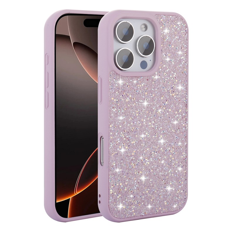 Bal-z Apple iPhone 16 Pro Kılıf Parlak Taşlı Tasarım Zore Pırlanta Kapak
