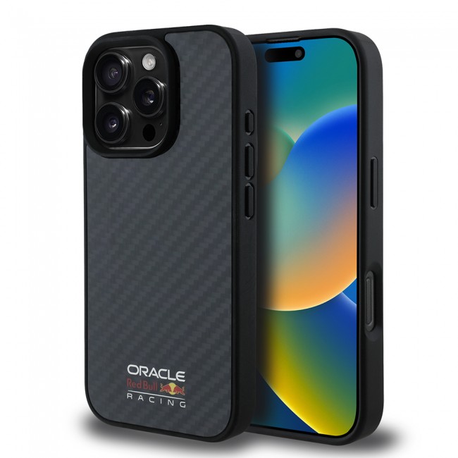 Apple iPhone 16 Pro Kılıf Redbull Orjinal Lisanslı Magsafe Şarj Özellikli Karbon Fiber Tasarımlı Parlayan Logolu Kapak Apple iPhone 16 Pro Kılıf Redbull Orjinal Lisanslı Magsafe Şarj Özellikli Karbon Fiber Tasarımlı Parlayan Logolu Kapak