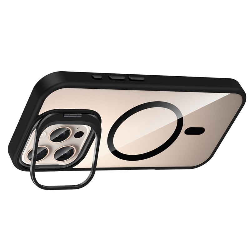 Bal-z Apple iPhone 16 Pro Kılıf Standlı ve Kamera Lens Hediyeli M-Safe Şarj Özellikli Zore Etro Kapak