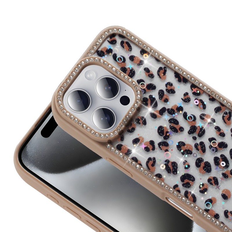 Bal-z Apple iPhone 16 Pro Kılıf Taşlı ve Simli Tasarım Zore Azra Kapak