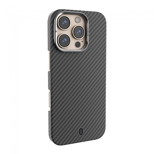 Apple iPhone 16 Pro Kılıf Wiwu DCC-206 Magsafe Şarj Özellikli Kamera Standlı Aramid Fiber Tasarım Kevlar Kapak Apple iPhone 16 Pro Kılıf Wiwu DCC-206 Magsafe Şarj Özellikli Kamera Standlı Aramid Fiber Tasarım Kevlar Kapak