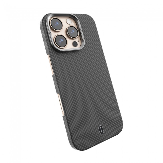 Apple iPhone 16 Pro Kılıf Wiwu DCC-208 M-safe Şarj Özellikli Kamera Standlı Aramid Fiber Tasarım Kevlar Kapak Apple iPhone 16 Pro Kılıf Wiwu DCC-208 M-safe Şarj Özellikli Kamera Standlı Aramid Fiber Tasarım Kevlar Kapak