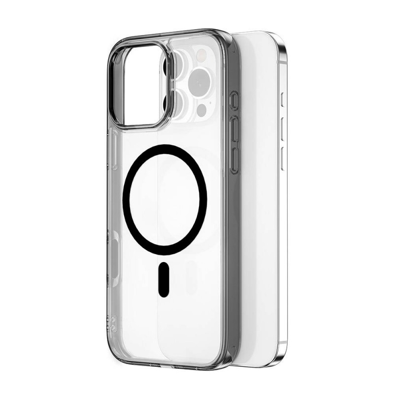 Bal-z Apple iPhone 16 Pro Kılıf Wiwu MCC-101 iShield Pro Serisi M-safe Şarj Özellikli Crystal Sert PC Kapak