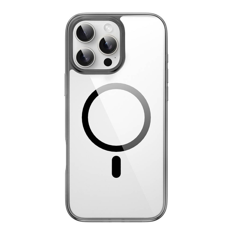 Bal-z Apple iPhone 16 Pro Kılıf Wiwu MCC-101 iShield Pro Serisi M-safe Şarj Özellikli Crystal Sert PC Kapak