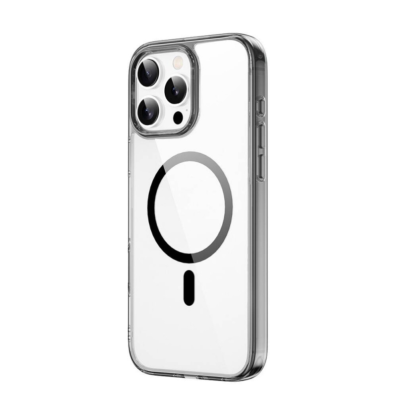 Bal-z Apple iPhone 16 Pro Kılıf Wiwu MCC-101 iShield Pro Serisi M-safe Şarj Özellikli Crystal Sert PC Kapak