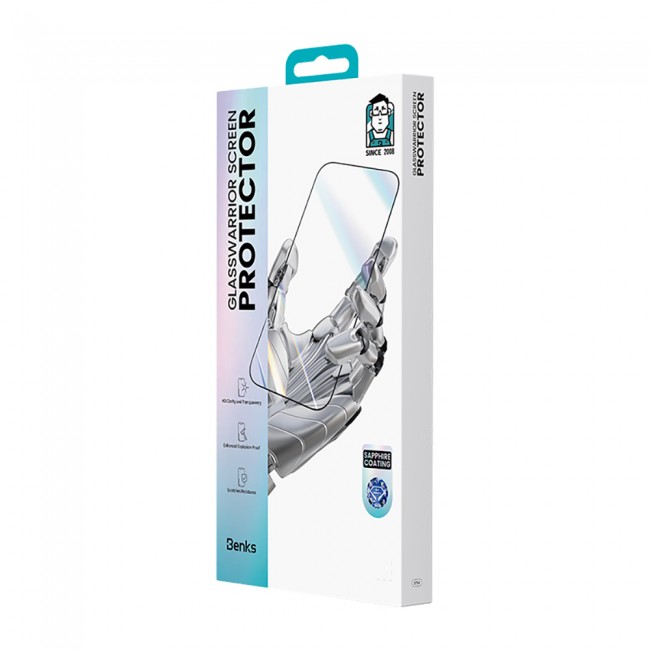 Apple iPhone 16 Pro Max Benks Glass Warrior Safir Coating Ultra İnce Cam Ekran Koruyucu