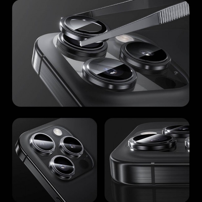 Apple iPhone 16 Pro Max Benks Parlama Önleyici Glass Warrior Metal Kamera Lens Koruyucu Apple iPhone 16 Pro Max Benks Parlama Önleyici Glass Warrior Metal Kamera Lens Koruyucu