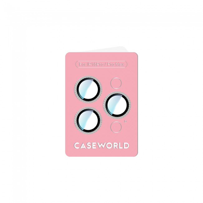 Apple iPhone 16 Pro Max CaseWorld Alloy Sparkling Diamond Serisi Taşlı Lens Koruyucu Apple iPhone 16 Pro Max CaseWorld Alloy Sparkling Diamond Serisi Taşlı Lens Koruyucu