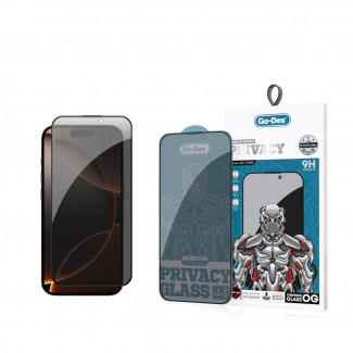 Apple iPhone 16 Pro Max Go Des 9D Full Cover Privacy Temperli Cam Ekran Koruyucu Apple iPhone 16 Pro Max Go Des 9D Full Cover Privacy Temperli Cam Ekran Koruyucu