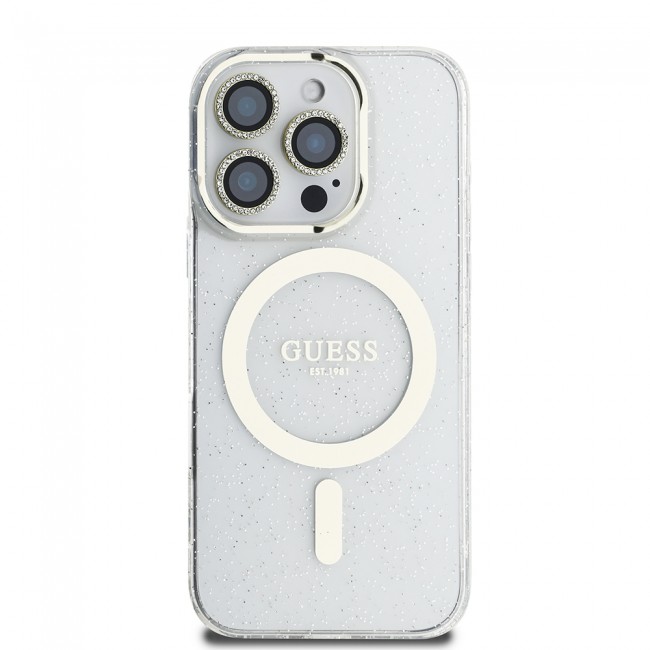 Apple iPhone 16 Pro Max Guess Orjinal Lisanslı 3'lü Aksesuar Seti IML Baskılı Simli Glitter Kılıf + Ekran Koruyucu + Lens Koruyucu Apple iPhone 16 Pro Max Guess Orjinal Lisanslı 3'lü Aksesuar Seti IML Baskılı Simli Glitter Kılıf + Ekran Koruyucu + Lens Koruyucu