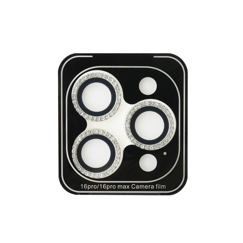 Bal-z Apple iPhone 16 Pro Max Guess Orjinal Lisanslı Rhinestone Taşlı Lens Koruyucu