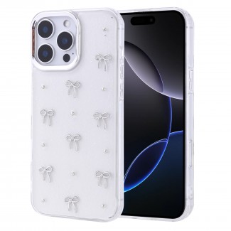 Apple iPhone 16 Pro Max Kılıf Airbag Tasarımlı Simli Şeffaf Zore Kutup Kapak Apple iPhone 16 Pro Max Kılıf Airbag Tasarımlı Simli Şeffaf Zore Kutup Kapak