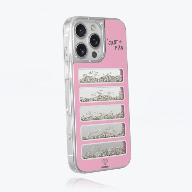 Apple iPhone 16 Pro Max Kılıf Aynalı ve Boncuklu Tasarım Youngkit Jump Serisi Kapak Apple iPhone 16 Pro Max Kılıf Aynalı ve Boncuklu Tasarım Youngkit Jump Serisi Kapak