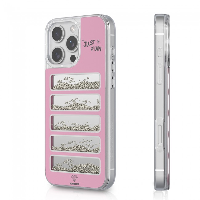 Apple iPhone 16 Pro Max Kılıf Aynalı ve Boncuklu Tasarım Youngkit Jump Serisi Kapak Apple iPhone 16 Pro Max Kılıf Aynalı ve Boncuklu Tasarım Youngkit Jump Serisi Kapak