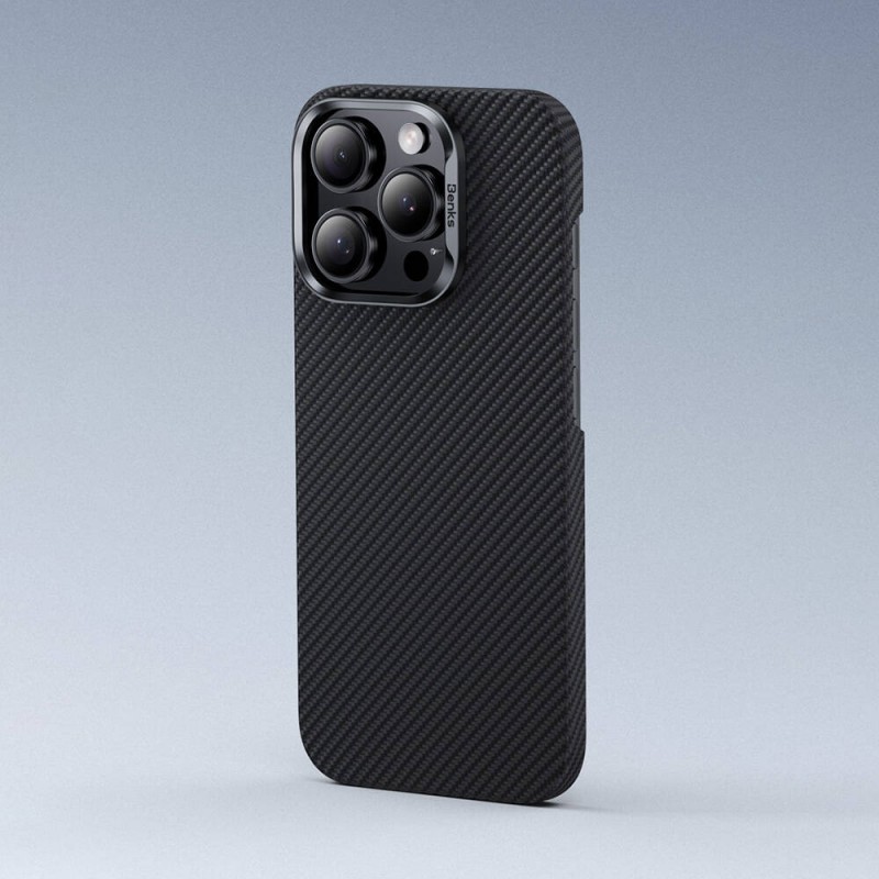 Bal-z Apple iPhone 16 Pro Max Kılıf Benks M-safe Şarj Özellikli Magnetik ArmorAir 600D Kevlar Fiber Kapak