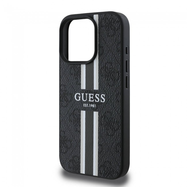Apple iPhone 16 Pro Max Kılıf Guess Orjinal Lisanslı Magsafe Şarj Özellikli 4G Şerit Tasarımlı Printed Kapak Apple iPhone 16 Pro Max Kılıf Guess Orjinal Lisanslı Magsafe Şarj Özellikli 4G Şerit Tasarımlı Printed Kapak