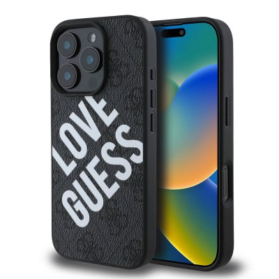 Bal-z Apple iPhone 16 Pro Max Kılıf Guess Orjinal Lisanslı Big Love Guess Kapak