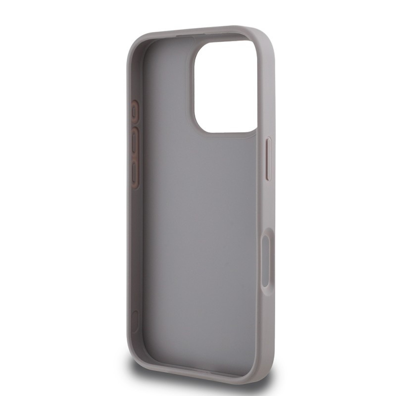 Bal-z Apple iPhone 16 Pro Max Kılıf Guess Orjinal Lisanslı Gül Baskılı Büyük Metal Logo Dizaynlı Kapak