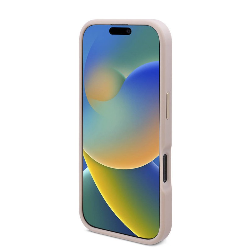 Bal-z Apple iPhone 16 Pro Max Kılıf Guess Orjinal Lisanslı M-safe Şarj Özellikli 4G Desenli PU Metal Plaka Klasik Logolu Kapak