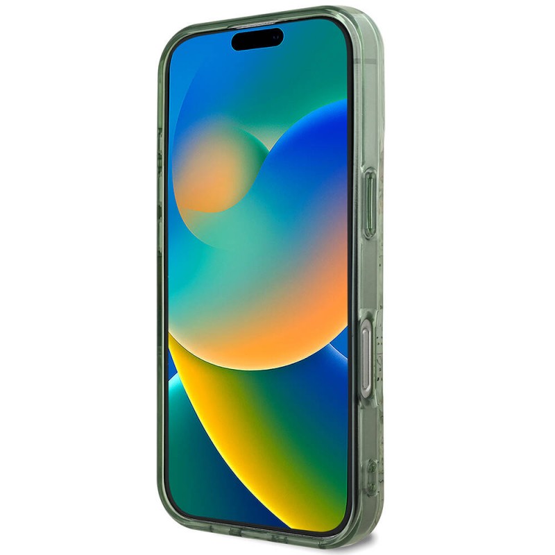 Bal-z Apple iPhone 16 Pro Max Kılıf Guess Orjinal Lisanslı M-safe Şarj Özellikli Flower Tonal Circle Kapak