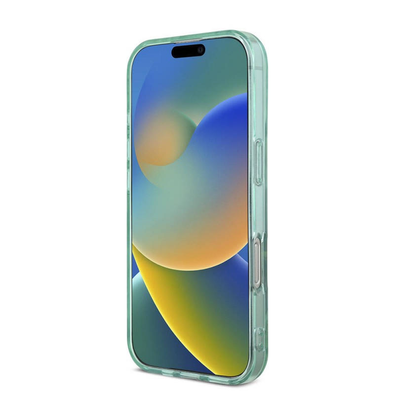 Bal-z Apple iPhone 16 Pro Max Kılıf Guess Orjinal Lisanslı M-safe Şarj Özellikli IML Baskılı Jungle Ring Kapak