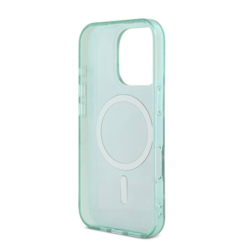 Bal-z Apple iPhone 16 Pro Max Kılıf Guess Orjinal Lisanslı M-safe Şarj Özellikli IML Baskılı Jungle Ring Kapak