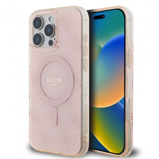 Apple iPhone 16 Pro Max Kılıf Guess Orjinal Lisanslı M-safe Şarj Özellikli IML Baskılı Klasik Logolu 4G Desenli Kapak Apple iPhone 16 Pro Max Kılıf Guess Orjinal Lisanslı M-safe Şarj Özellikli IML Baskılı Klasik Logolu 4G Desenli Kapak