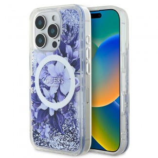 Apple iPhone 16 Pro Max Kılıf Guess Orjinal Lisanslı M-safe Şarj Özellikli Sıvılı Simli Çiçek Desenli Kapak Apple iPhone 16 Pro Max Kılıf Guess Orjinal Lisanslı M-safe Şarj Özellikli Sıvılı Simli Çiçek Desenli Kapak