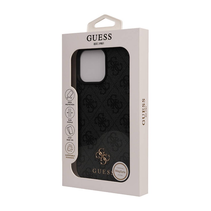 Bal-z Apple iPhone 16 Pro Max Kılıf Guess Orjinal Lisanslı M-safe Şarj Özellikli Small 4G Classic Kapak