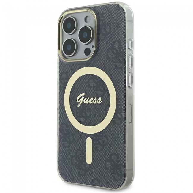 Apple iPhone 16 Pro Max Kılıf Guess Orjinal Lisanslı Magsafe Şarj Özellikli Yazı Logolu 4G Desenli Kapak Apple iPhone 16 Pro Max Kılıf Guess Orjinal Lisanslı Magsafe Şarj Özellikli Yazı Logolu 4G Desenli Kapak