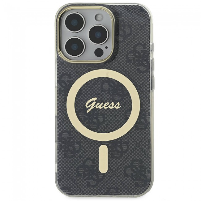 Apple iPhone 16 Pro Max Kılıf Guess Orjinal Lisanslı Magsafe Şarj Özellikli Yazı Logolu 4G Desenli Kapak Apple iPhone 16 Pro Max Kılıf Guess Orjinal Lisanslı Magsafe Şarj Özellikli Yazı Logolu 4G Desenli Kapak