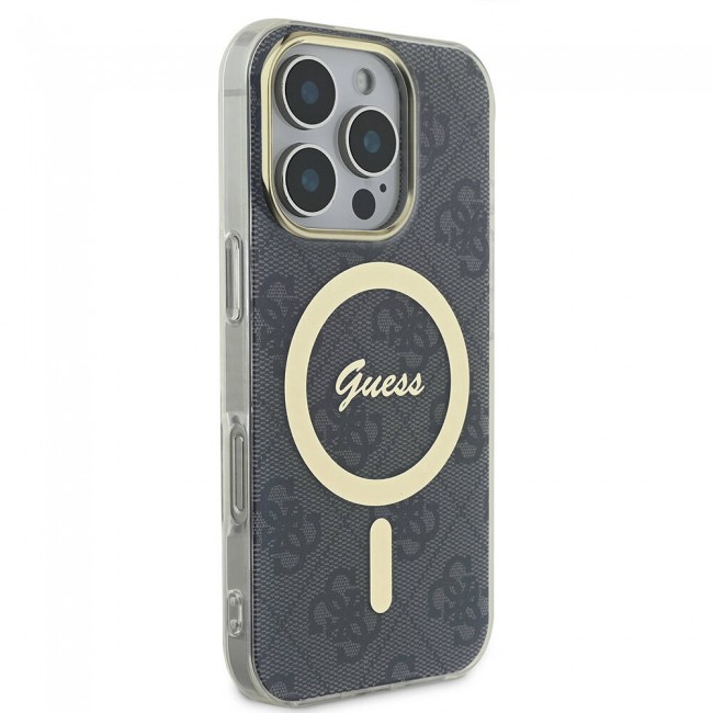 Apple iPhone 16 Pro Max Kılıf Guess Orjinal Lisanslı Magsafe Şarj Özellikli Yazı Logolu 4G Desenli Kapak Apple iPhone 16 Pro Max Kılıf Guess Orjinal Lisanslı Magsafe Şarj Özellikli Yazı Logolu 4G Desenli Kapak