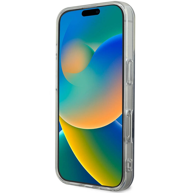 Bal-z Apple iPhone 16 Pro Max Kılıf Guess Orjinal Lisanslı M-safe Şarj Özellikli Yazı Logolu 4G Desenli Kapak