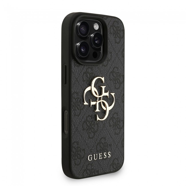 Apple iPhone 16 Pro Max Kılıf Guess Orjinal Lisanslı PU Deri Bilek Askı İpli Metal Büyük 4G ve Yazı Logolu Kapak Apple iPhone 16 Pro Max Kılıf Guess Orjinal Lisanslı PU Deri Bilek Askı İpli Metal Büyük 4G ve Yazı Logolu Kapak