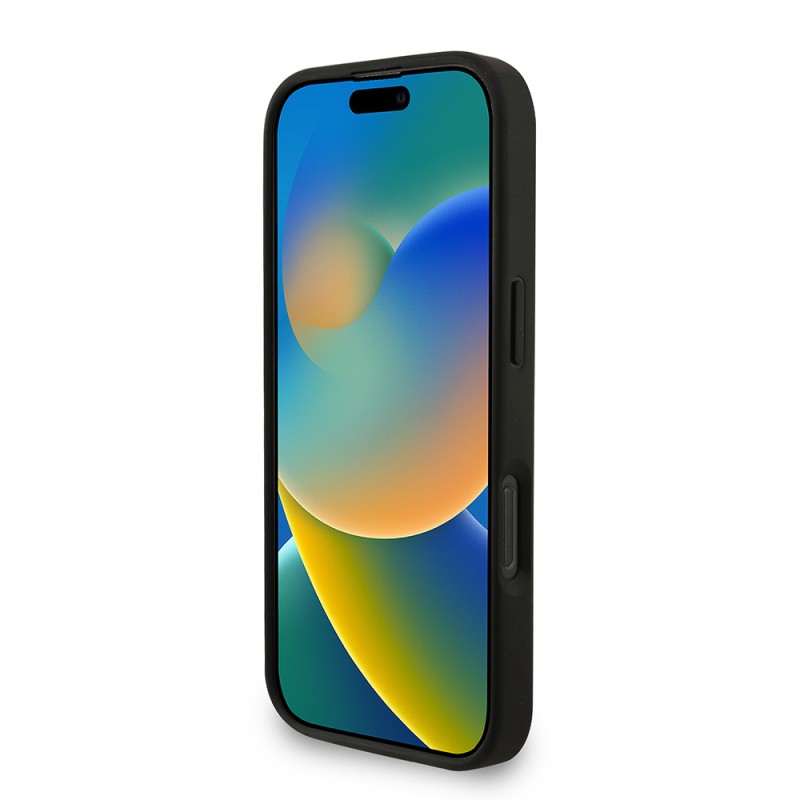 Bal-z Apple iPhone 16 Pro Max Kılıf Guess Orjinal Lisanslı PU Deri Bilek Askı İpli Metal Büyük 4G ve Yazı Logolu Kapak