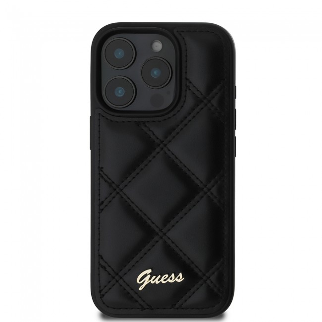 Apple iPhone 16 Pro Max Kılıf Guess Orjinal Lisanslı PU Deri Metal Yazı Logolu Kapitone Kapak Apple iPhone 16 Pro Max Kılıf Guess Orjinal Lisanslı PU Deri Metal Yazı Logolu Kapitone Kapak