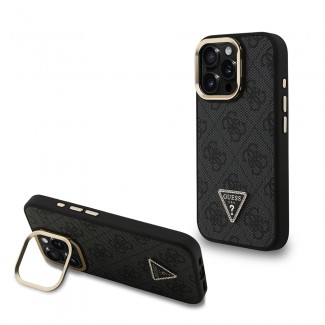 Apple iPhone 16 Pro Max Kılıf Guess Orjinal Lisanslı PU Deri Taşlı Üçgen Logo 4G Desenli Kamera Standlı Kapak Apple iPhone 16 Pro Max Kılıf Guess Orjinal Lisanslı PU Deri Taşlı Üçgen Logo 4G Desenli Kamera Standlı Kapak