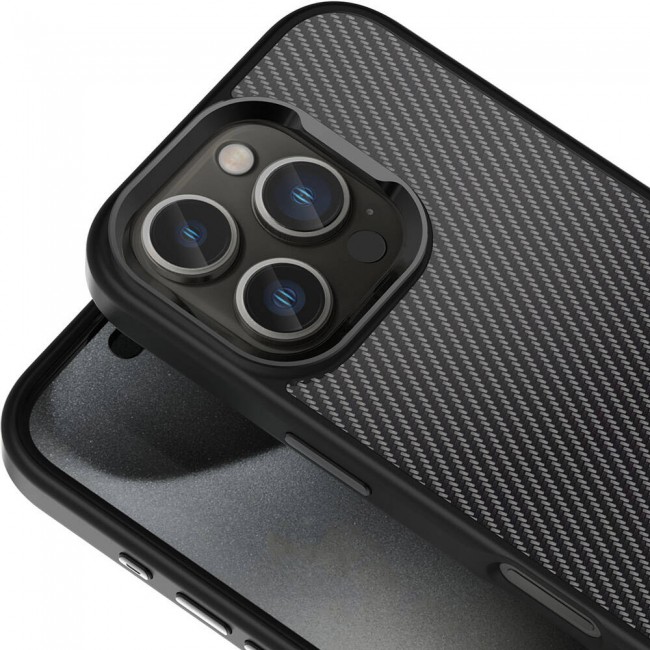 Apple iPhone 16 Pro Max Kılıf Karbon Fiber Görünümlü Parlak Kamera Çerçeveli Zore Venus Kapak Apple iPhone 16 Pro Max Kılıf Karbon Fiber Görünümlü Parlak Kamera Çerçeveli Zore Venus Kapak