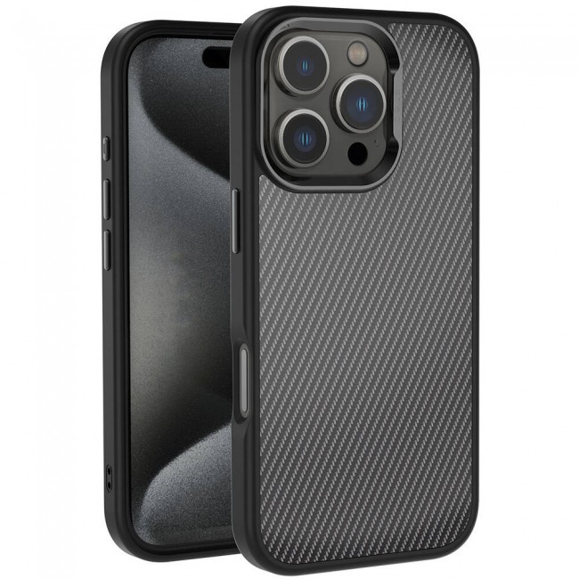 Apple iPhone 16 Pro Max Kılıf Karbon Fiber Görünümlü Parlak Kamera Çerçeveli Zore Venus Kapak Apple iPhone 16 Pro Max Kılıf Karbon Fiber Görünümlü Parlak Kamera Çerçeveli Zore Venus Kapak