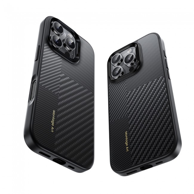 Apple iPhone 16 Pro Max Kılıf Karbon Fiber M-safe Şarj Özellikli Kamera Kontrol Butonlu Benks Hybrid ArmorPro Montage Kevlar Kapak Apple iPhone 16 Pro Max Kılıf Karbon Fiber M-safe Şarj Özellikli Kamera Kontrol Butonlu Benks Hybrid ArmorPro Montage Kevlar Kapak