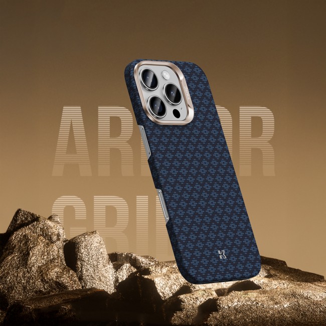 Apple iPhone 16 Pro Max Kılıf M-Safe Şarj Özellikli Benks ArmorAir ArmorGrid Serisi Kevlar Kapak Apple iPhone 16 Pro Max Kılıf M-Safe Şarj Özellikli Benks ArmorAir ArmorGrid Serisi Kevlar Kapak