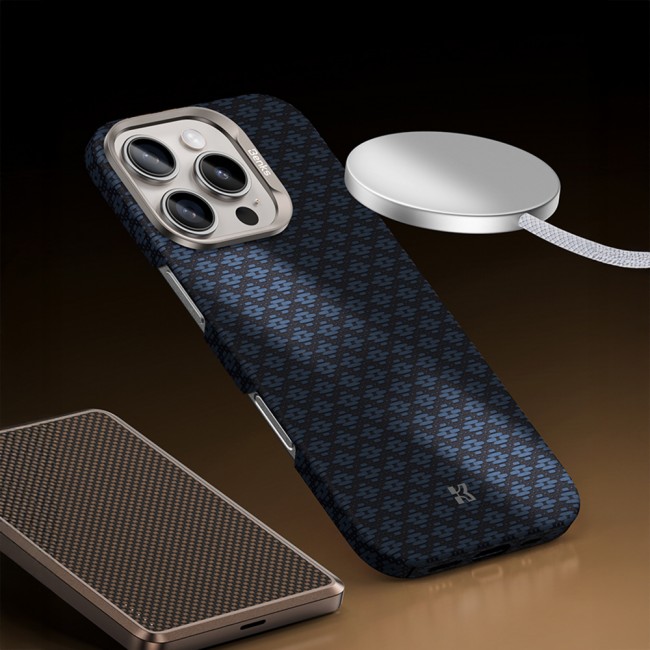 Apple iPhone 16 Pro Max Kılıf M-Safe Şarj Özellikli Benks ArmorAir ArmorGrid Serisi Kevlar Kapak Apple iPhone 16 Pro Max Kılıf M-Safe Şarj Özellikli Benks ArmorAir ArmorGrid Serisi Kevlar Kapak