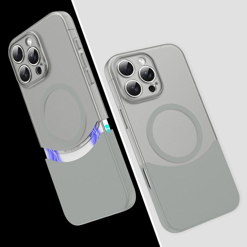 Bal-z Apple iPhone 16 Pro Max Kılıf M-Safe Şarj Özellikli Mıknatıslı Zore Duble Kapak