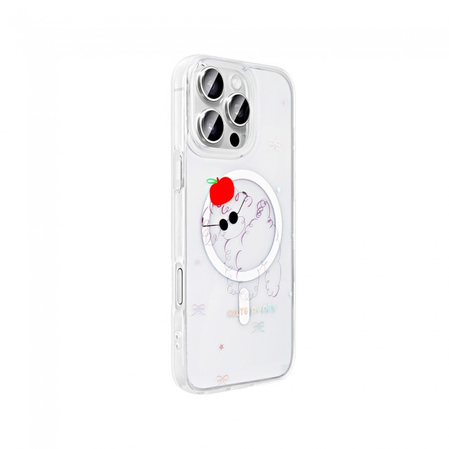 Apple iPhone 16 Pro Max Kılıf M-Safe Şarj Özellikli Şeffaf Zore Folk Sert Kapak Apple iPhone 16 Pro Max Kılıf M-Safe Şarj Özellikli Şeffaf Zore Folk Sert Kapak