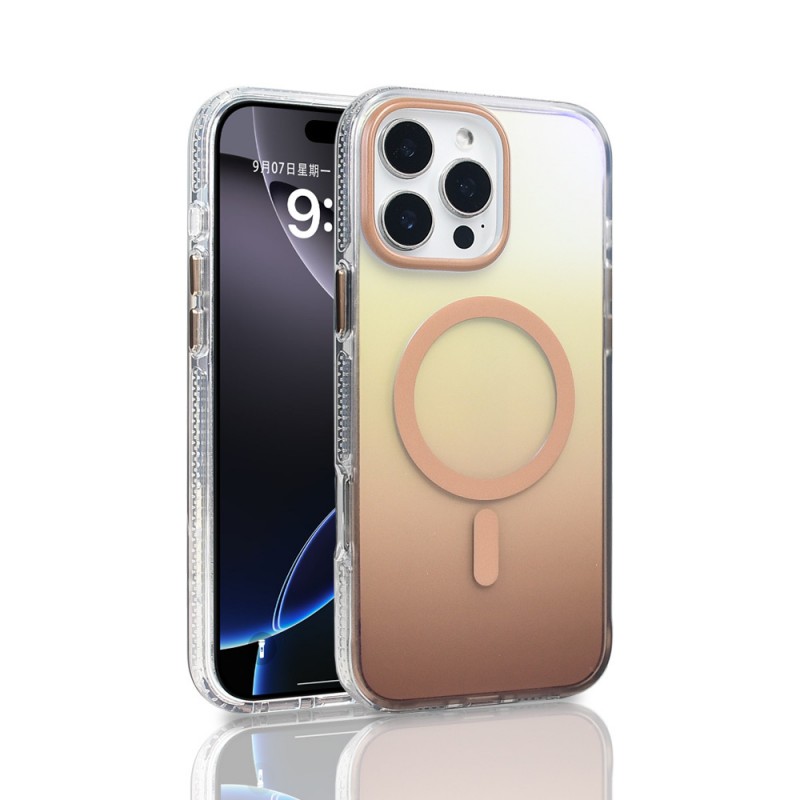 Bal-z Apple iPhone 16 Pro Max Kılıf M-safe Şarj Özellikli Transparan Renk Geçişli  Toros Kapak