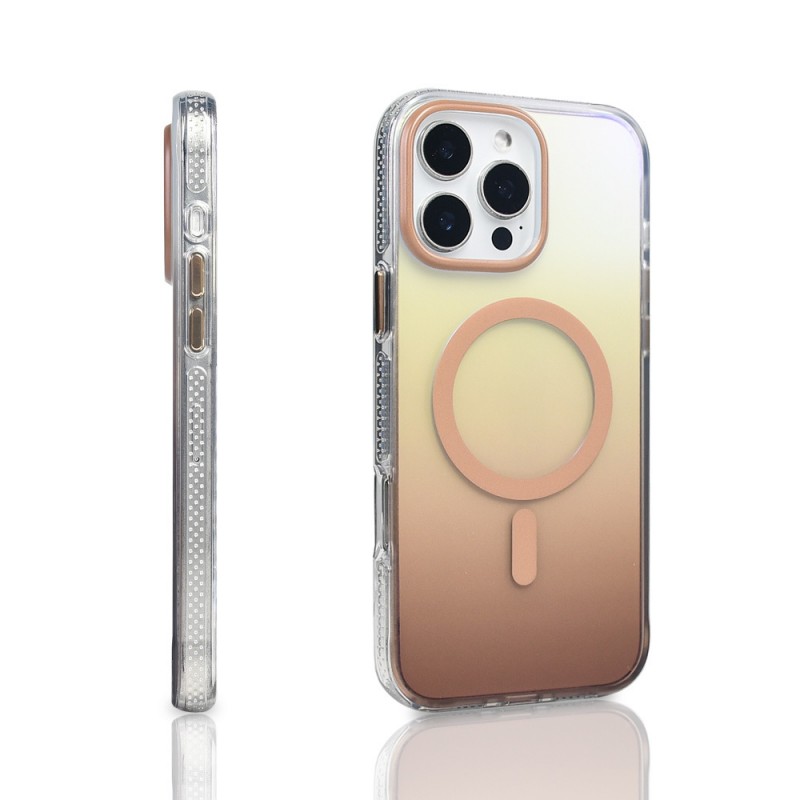 Bal-z Apple iPhone 16 Pro Max Kılıf M-safe Şarj Özellikli Transparan Renk Geçişli  Toros Kapak