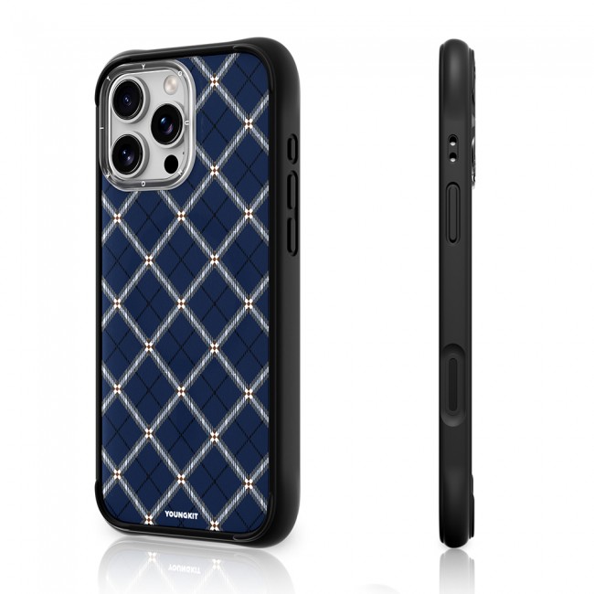 Apple iPhone 16 Pro Max Kılıf M-safe Şarj Özellikli Youngkit Argyle Serisi Kapak Apple iPhone 16 Pro Max Kılıf M-safe Şarj Özellikli Youngkit Argyle Serisi Kapak