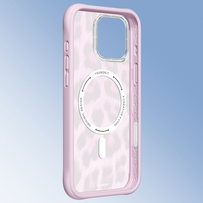 Apple iPhone 16 Pro Max Kılıf M-safe Şarj Özellikli Youngkit Leopard Serisi Kapak Apple iPhone 16 Pro Max Kılıf M-safe Şarj Özellikli Youngkit Leopard Serisi Kapak