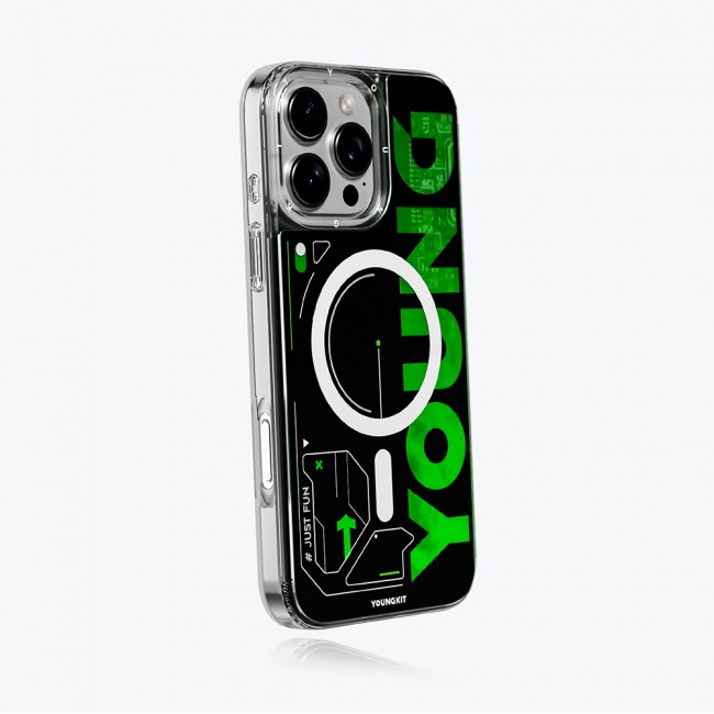 Apple iPhone 16 Pro Max Kılıf Magsafe Şarj Özellikli Airbagli Çift Katmanlı Youngkit Future Streamer Serisi Kapak Apple iPhone 16 Pro Max Kılıf Magsafe Şarj Özellikli Airbagli Çift Katmanlı Youngkit Future Streamer Serisi Kapak