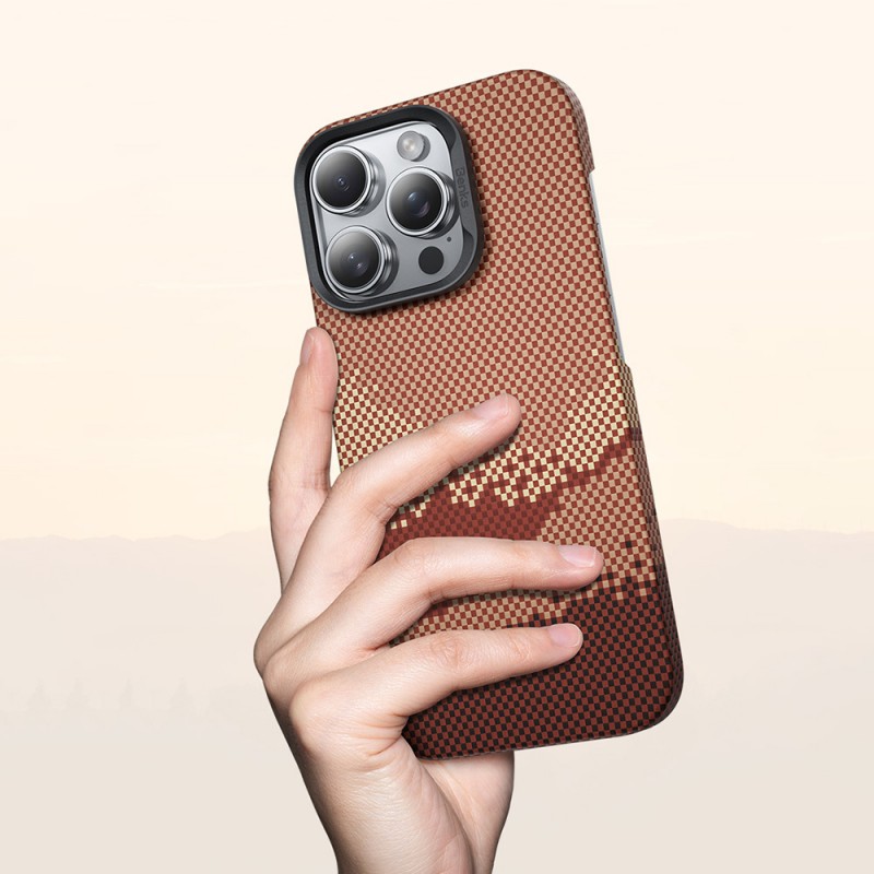 Bal-z Apple iPhone 16 Pro Max Kılıf M-safe Şarj Özellikli Benks GoldenTide ArmorAir 600D Kevlar Kapak